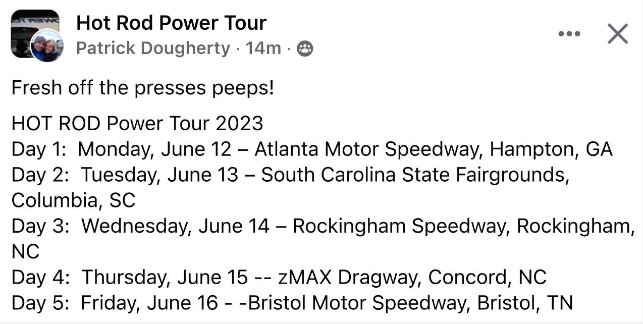 Rev Up Your Engines: Hot Rod Power Tour 2024 Schedule Announced